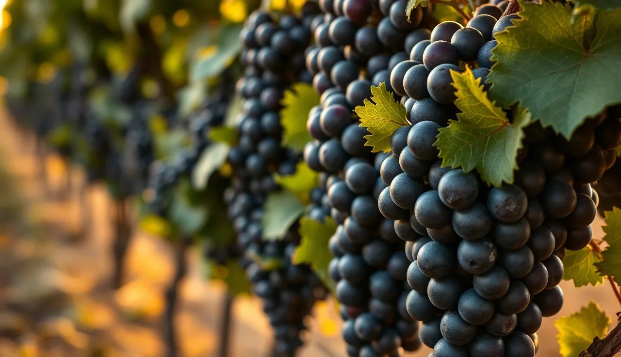 Tight Pinot Noir clusters at bunch closure stage showing berry compaction on vine