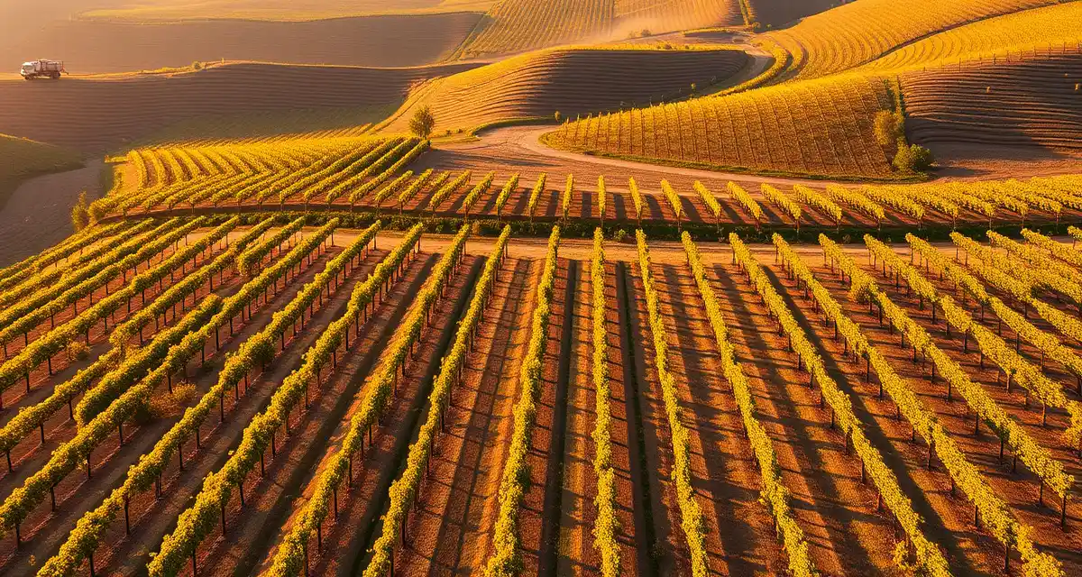 Calculating vineyard spray costs across different blocks Aerial view of organized vineyard blocks showing spray application patterns and varying vine canopy densities across multiple sections